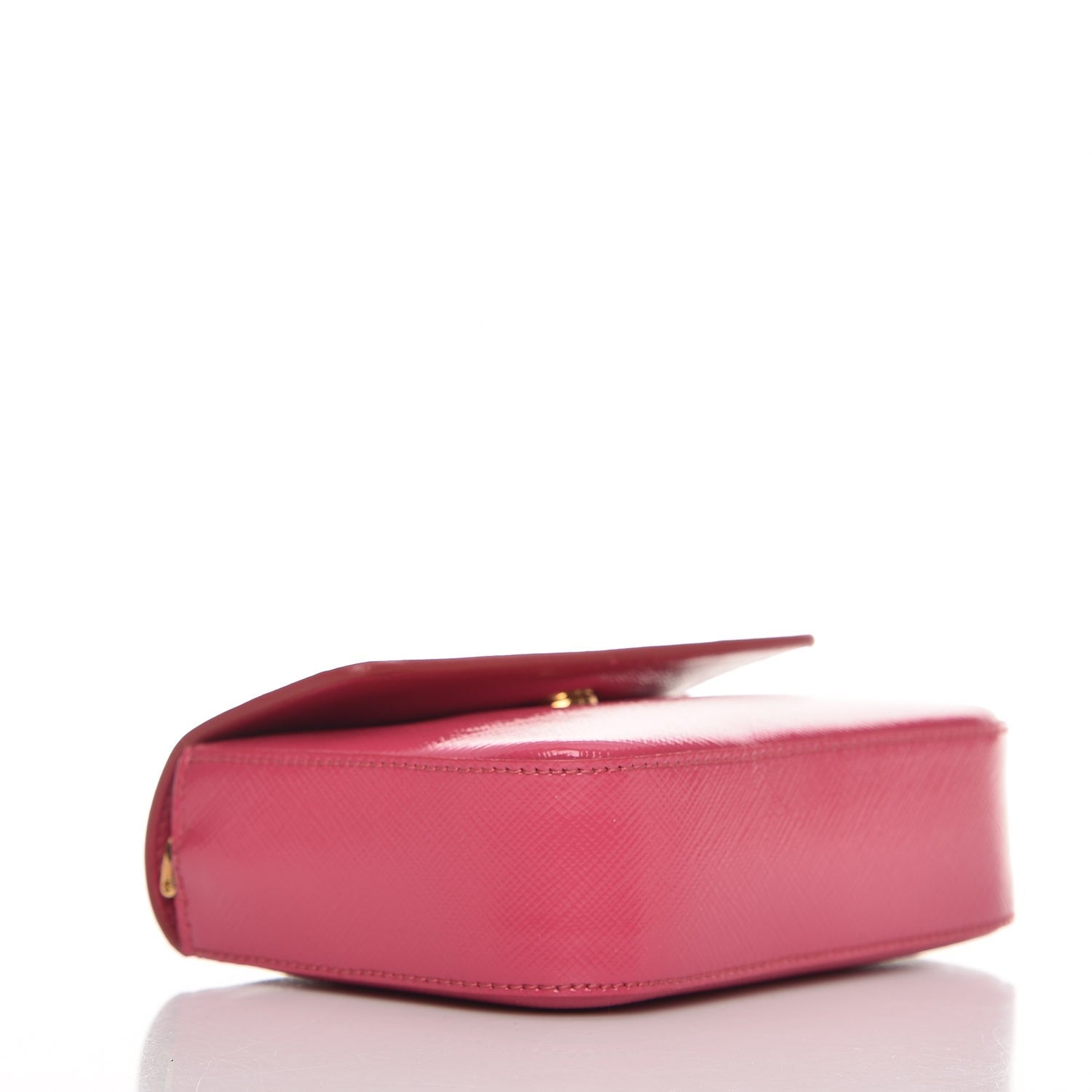 Prada Saffiano Vernice Box Clutch Peonia 4 of 8