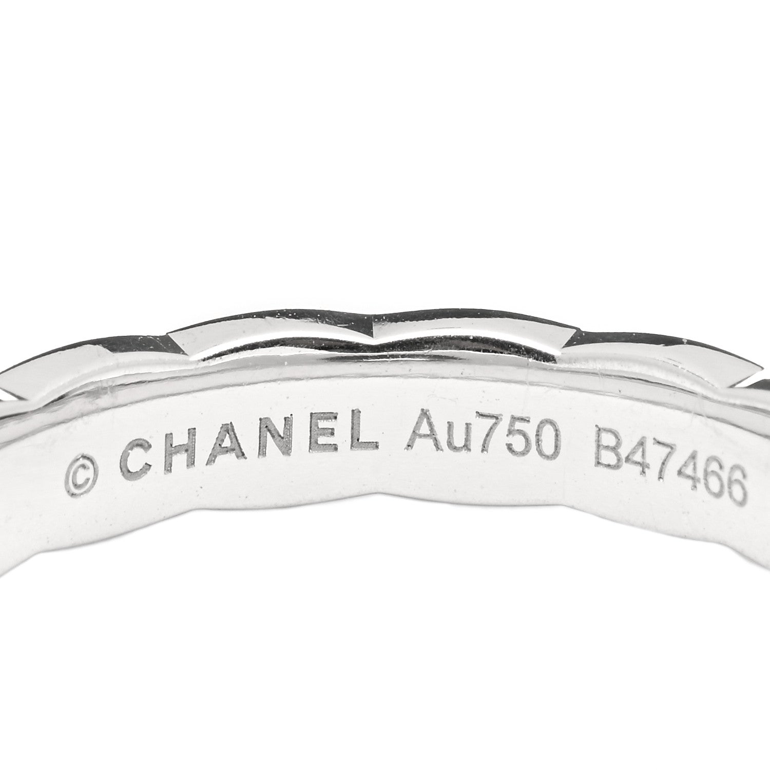 Chanel 18K White Gold Mini Coco Crush Ring 50 5.25 3 of 3