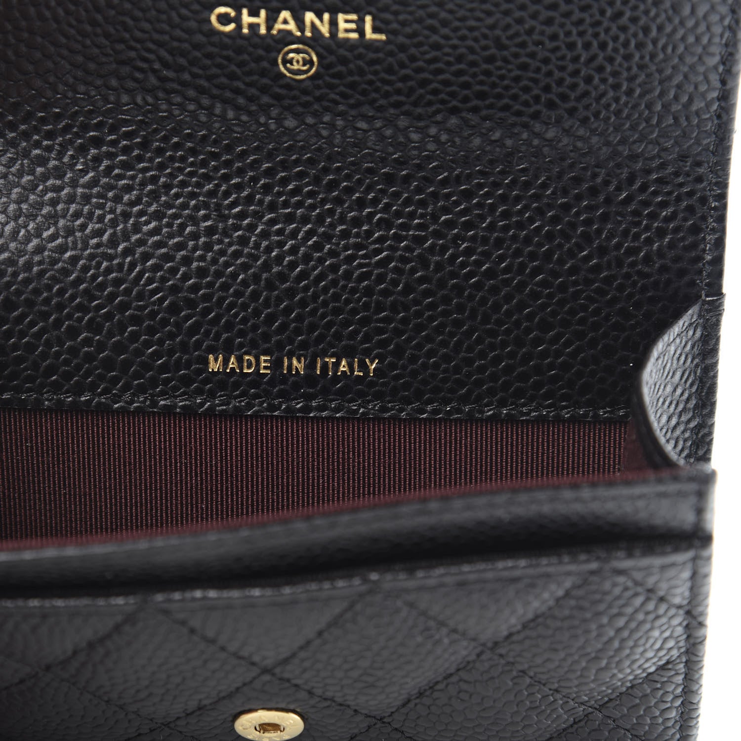 Chanel Caviar Quilted Flap Card Holder Wallet Black 8 of 11