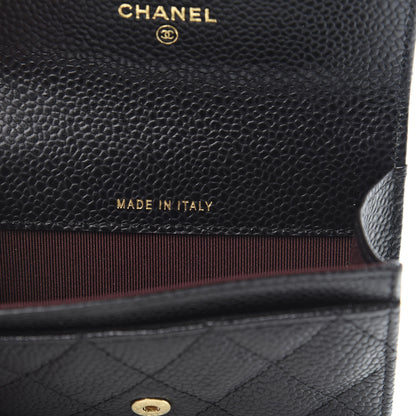 Chanel Caviar Quilted Flap Card Holder Wallet Black 8 of 11