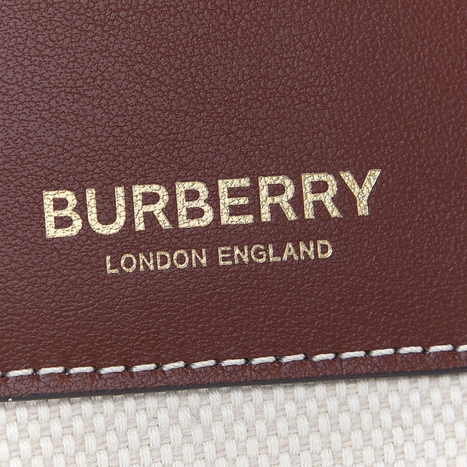 Burberry Canvas Callfskin Anne Phone Case With Strap White Tan 9 of 9