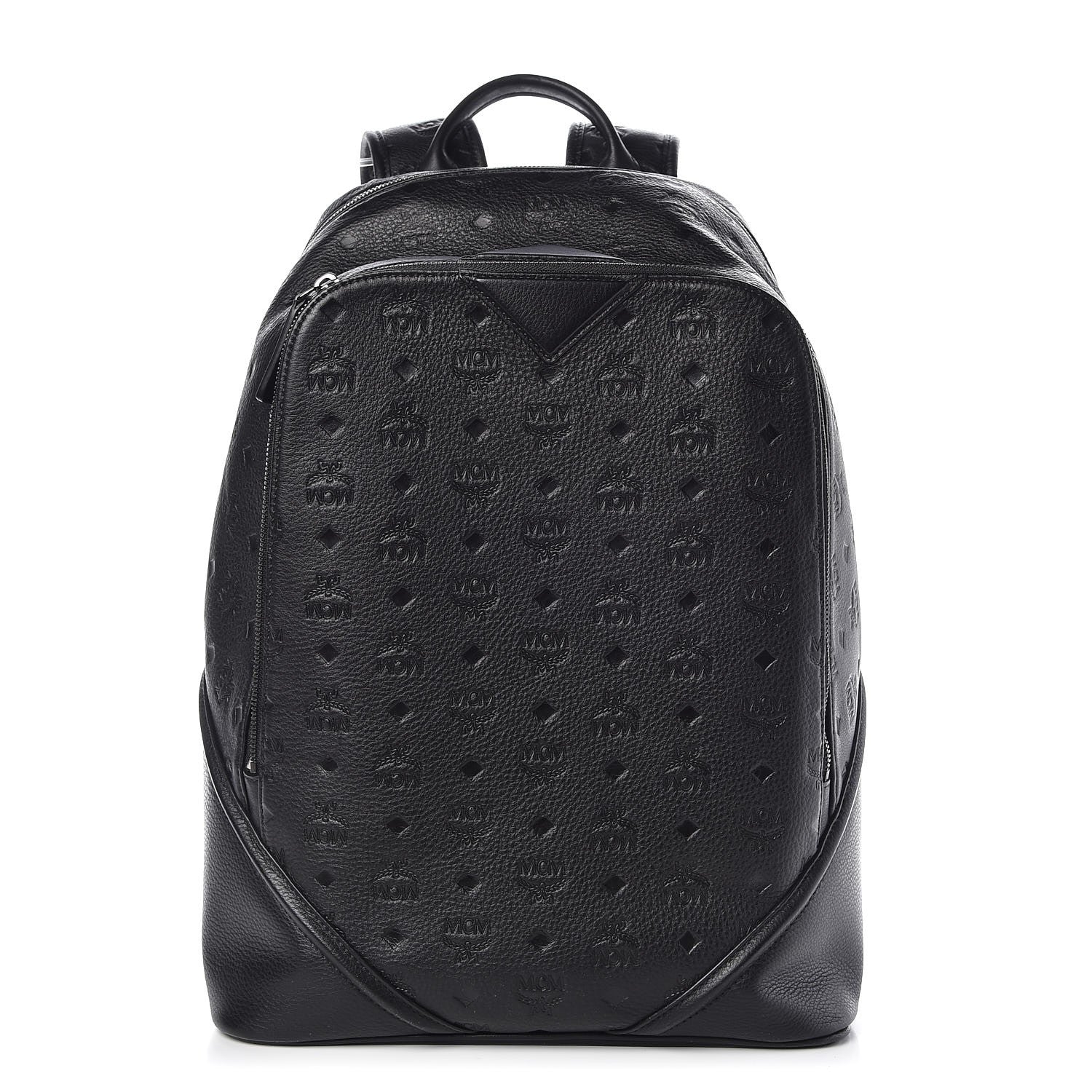 MCM Calfskin Ottomar Monogram Duke Backpack Black 1 of 17