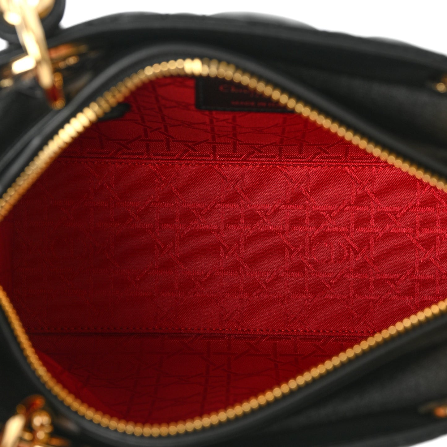 Lambskin Cannage Medium Lady Dior Black