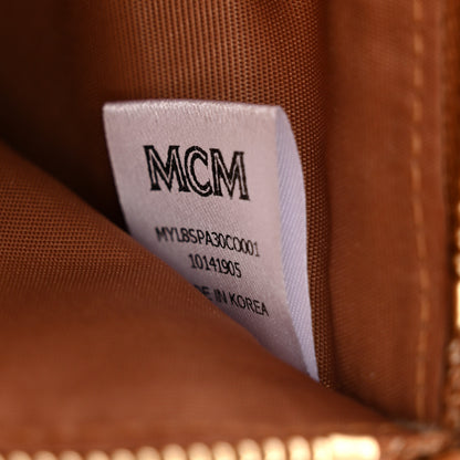 MCM Visetos Studded Patricia Wallet On Chain Cognac 7 of 10