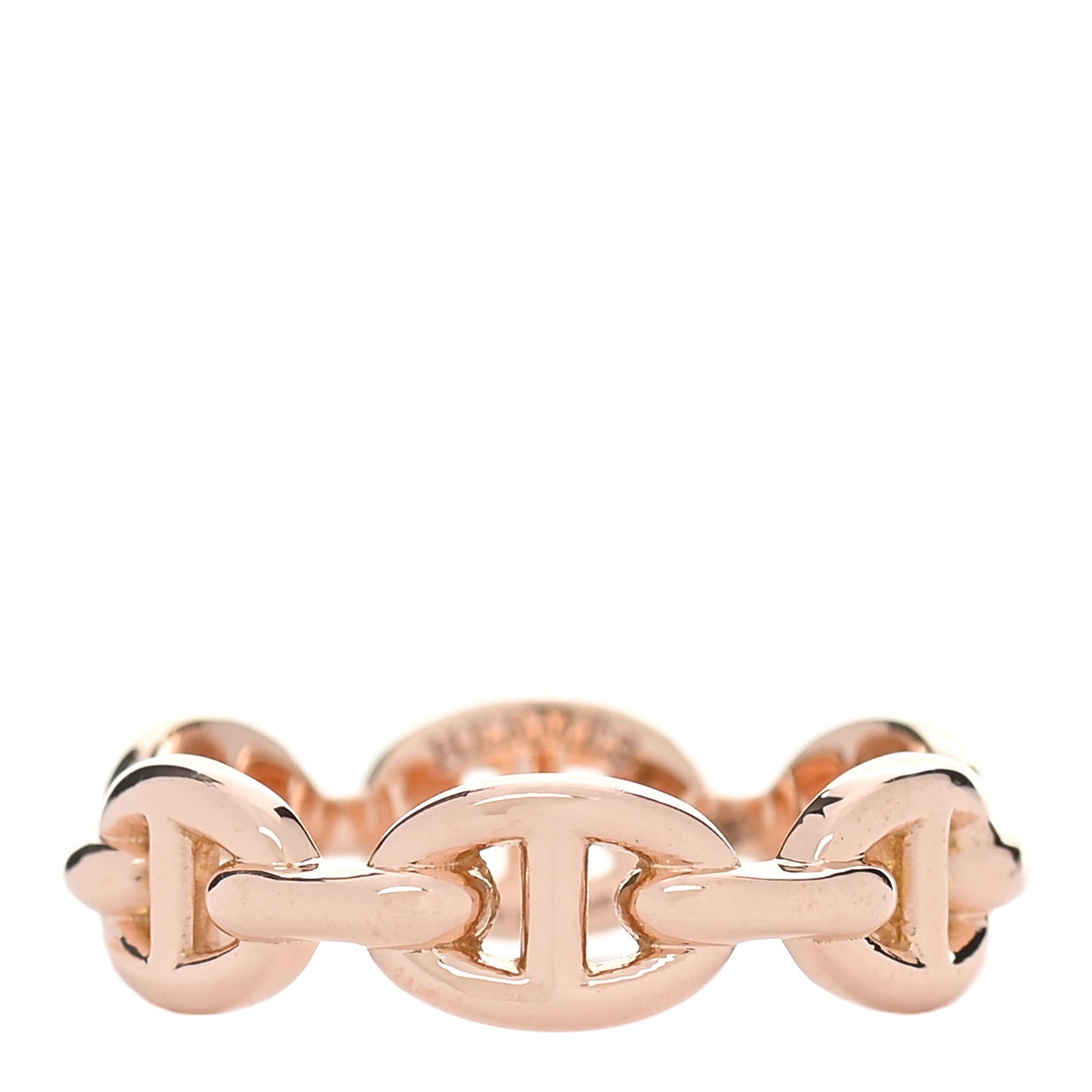18K Rose Gold PM Chaine D'Ancre Enchainee Ring 55 7.25