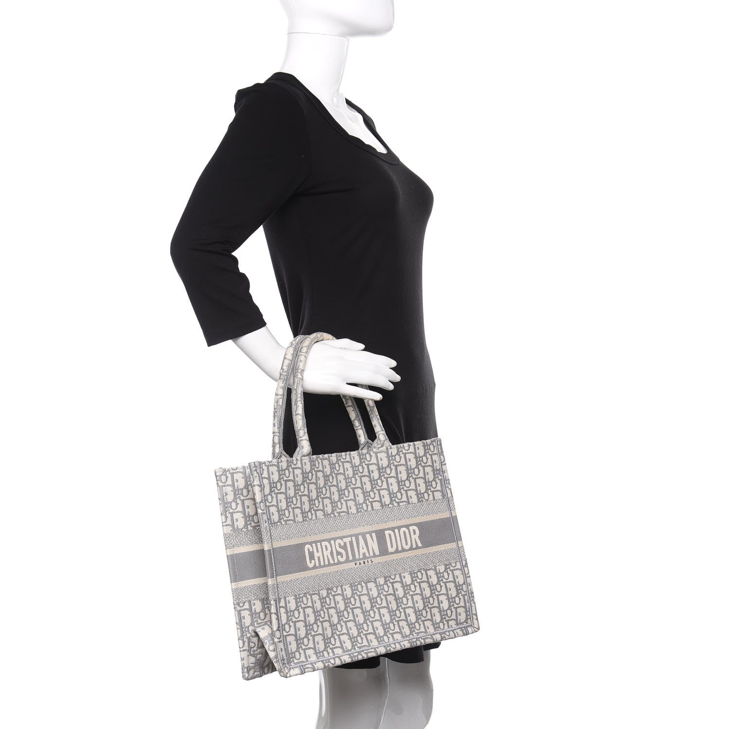 Christian Dior Oblique Medium Book Tote Grey 2 of 10