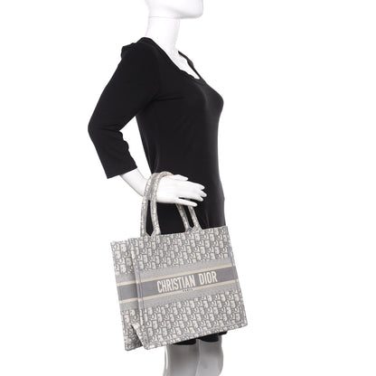 Christian Dior Oblique Medium Book Tote Grey 2 of 10