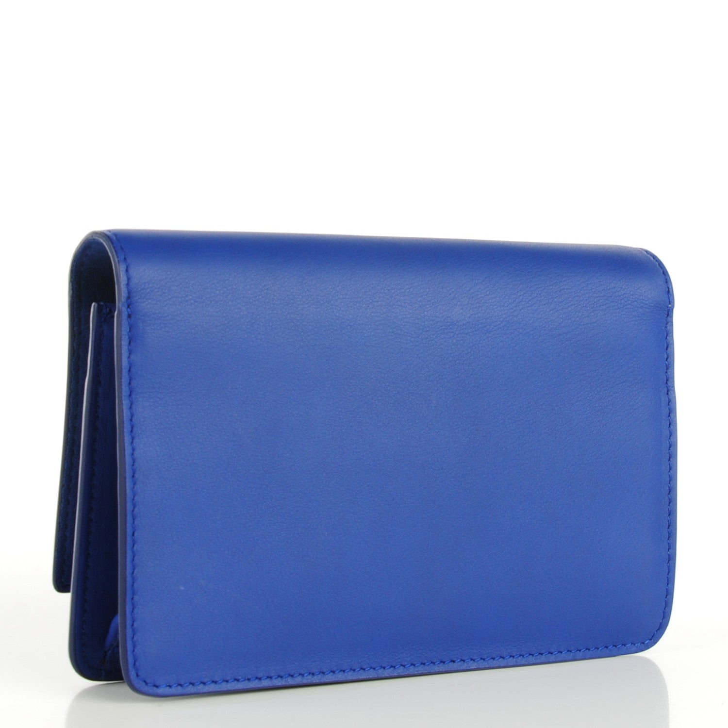 Fendi Vitello Flamingo Tube Wallet on Chain Blue Neon 4 of 9