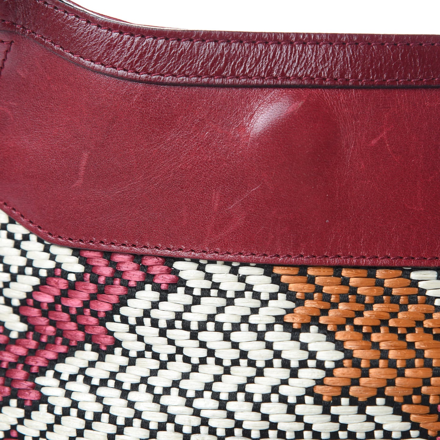 Prorsum Calfskin Raffia Check Tote