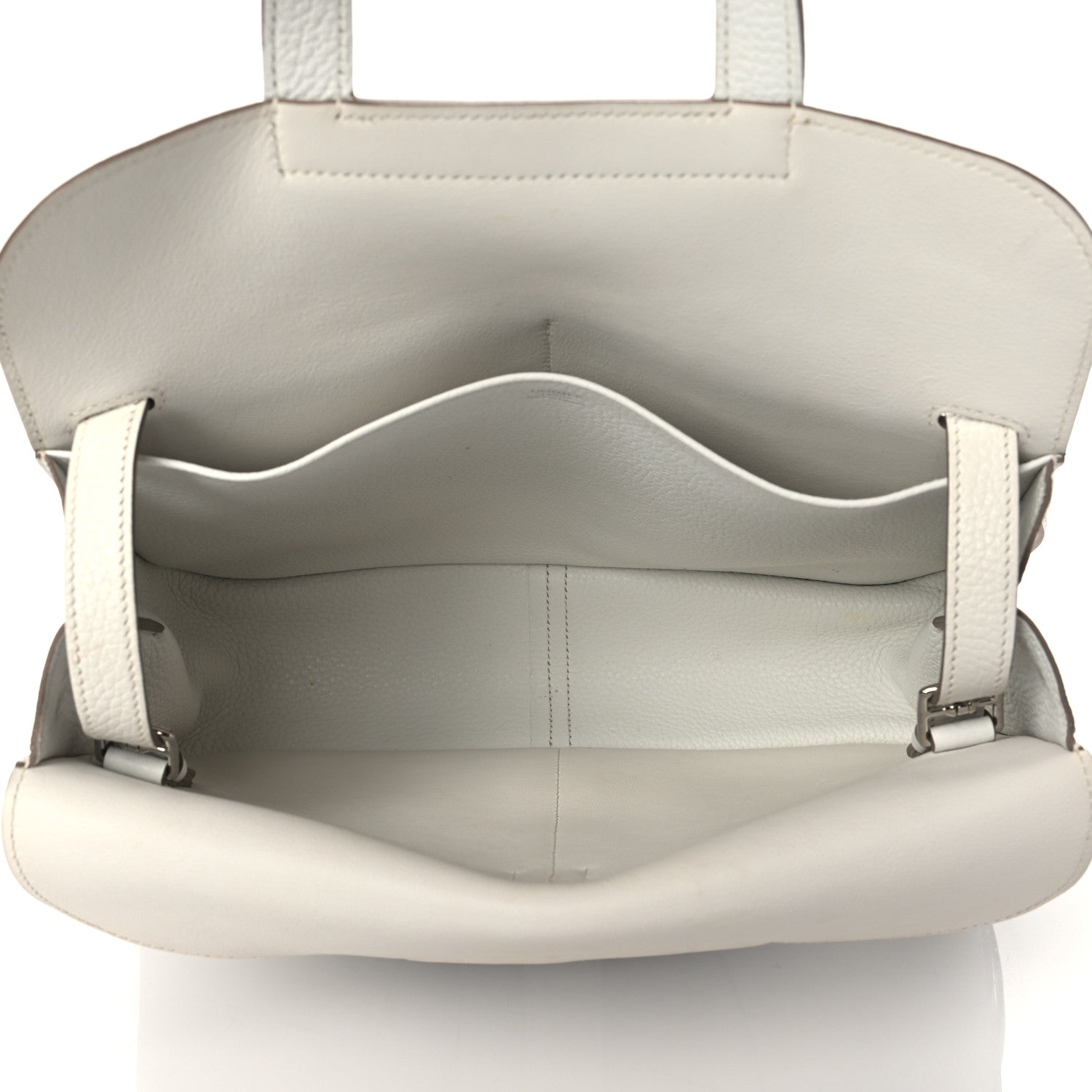 Hermes Taurillon Clemence Halzan 31 GM Craie 4 of 9