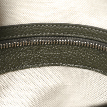 Gucci Piuma Calfskin Jumbo GG Embossed Large Duffle Bag Dark Vintage Olive 6 of 9