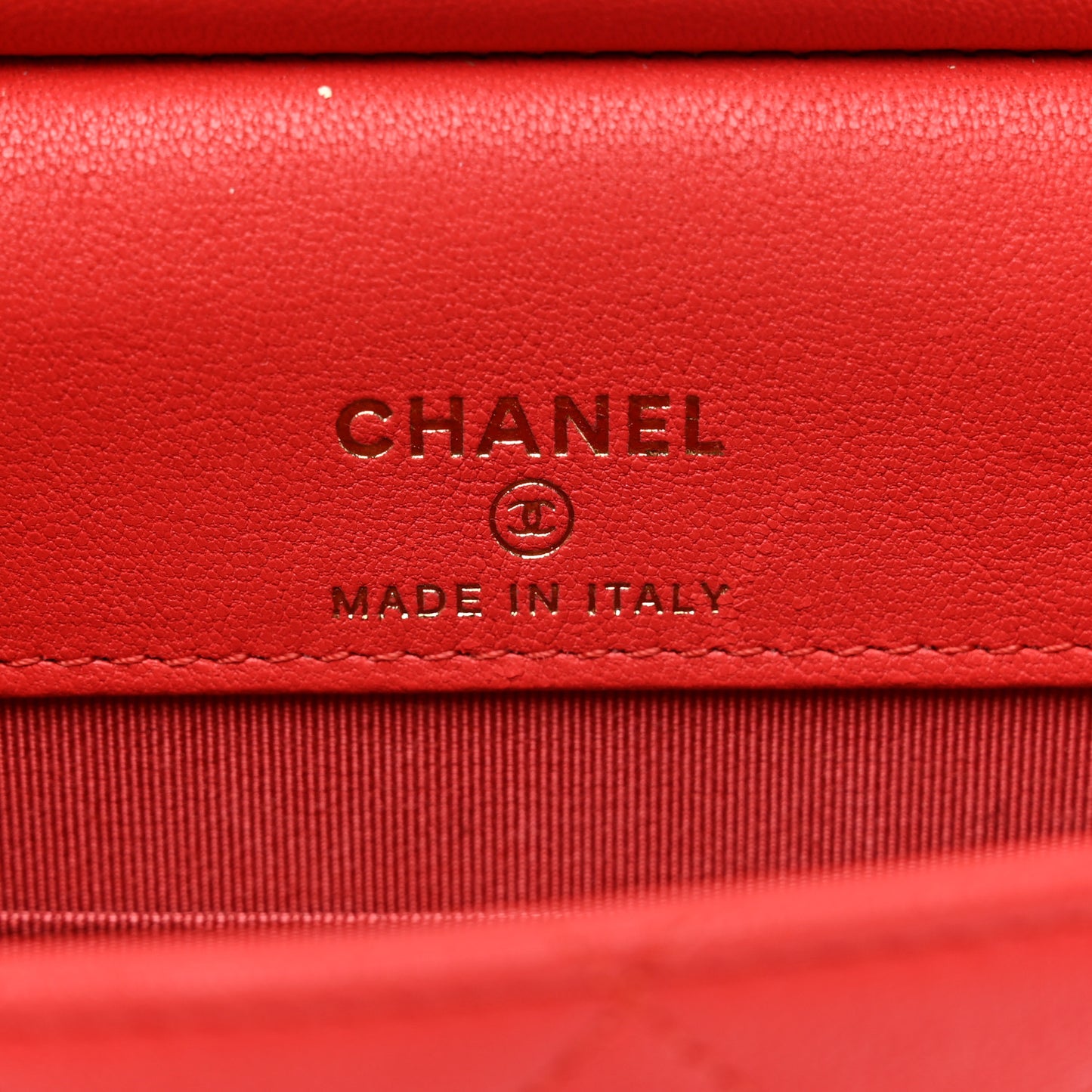 Lambskin Quilted Pearl Chain Flap Bag Red
