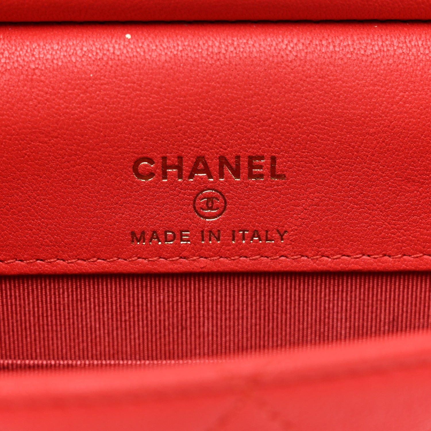 Chanel Lambskin Quilted Pearl Chain Flap Bag Red 7 of 10