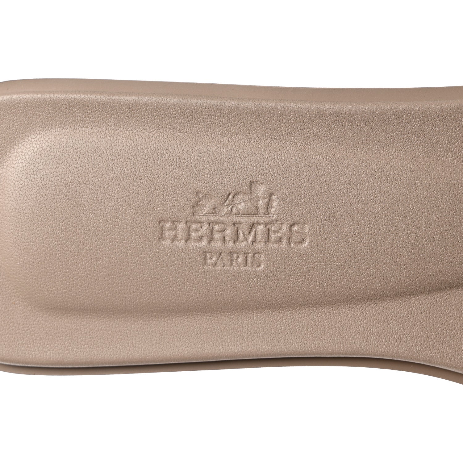 Hermes Box Calfskin Oran Sandals 37.5 Beige Mastic 7 of 10