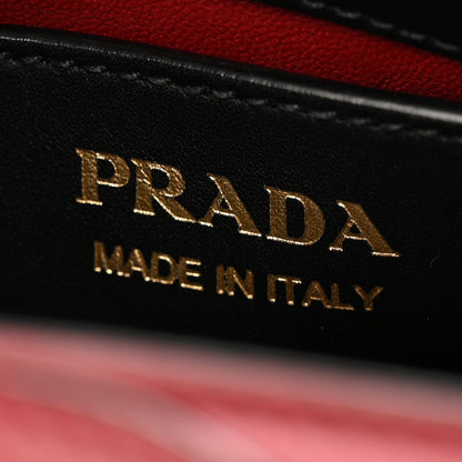 Prada New Calfskin Small Deux Shoulder Bag Black 6 of 15