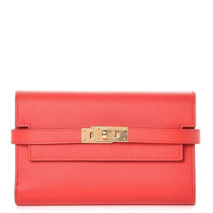 Hermes Epsom Medium Kelly Wallet Rose Jaipur 1 of 8