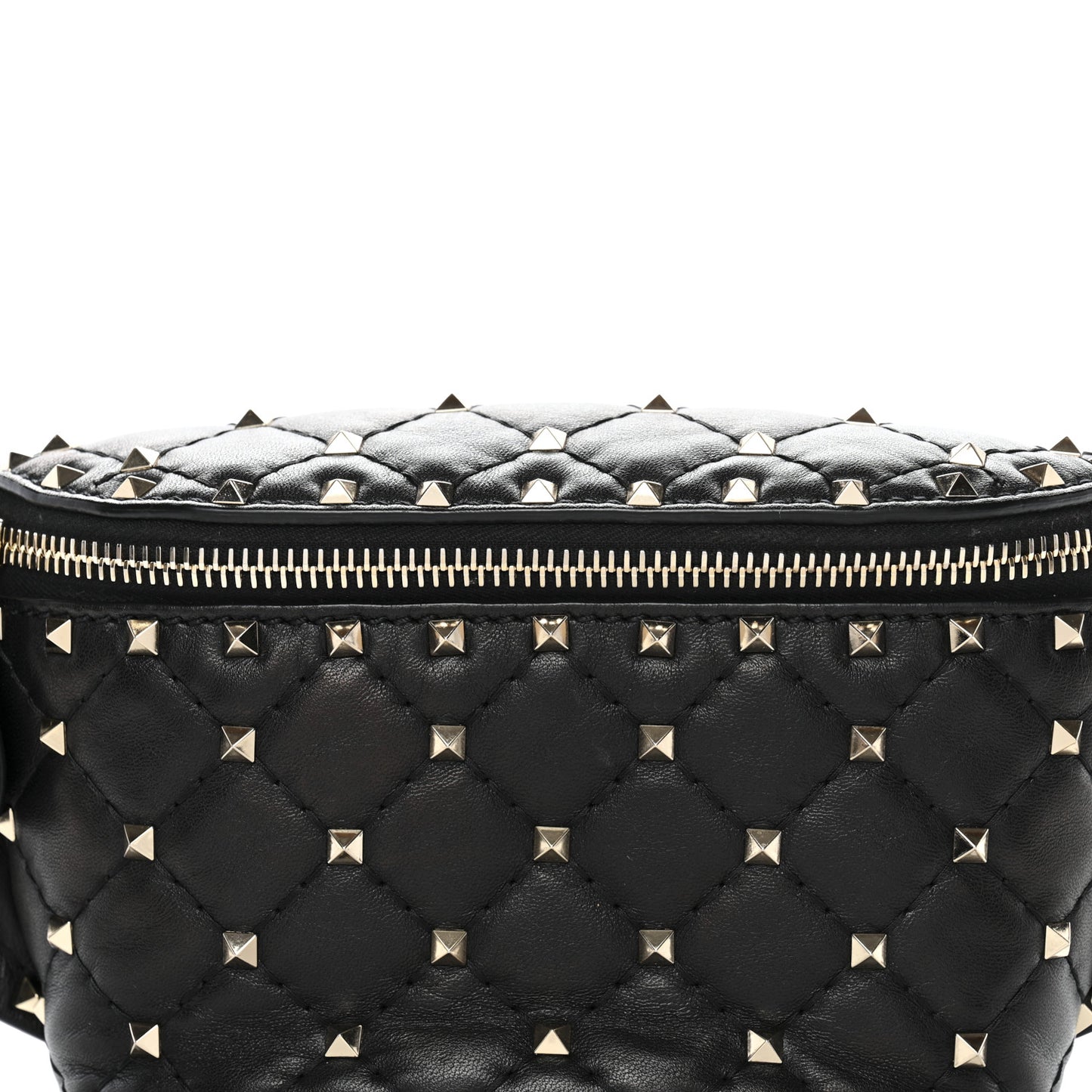 Nappa Rockstud Spike Belt Bag 85 Black
