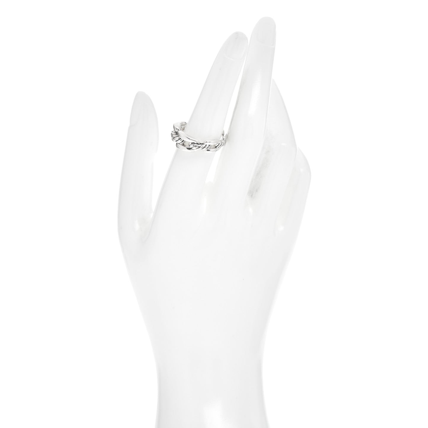 Sterling Silver 8mm Wellesley Link Ring 54 7