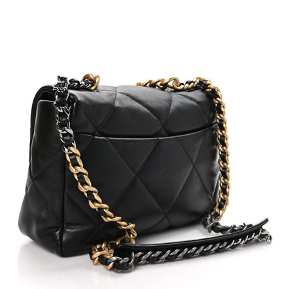 Chanel Lambskin Quilted Large Chanel 19 Flap Black 3 of 10