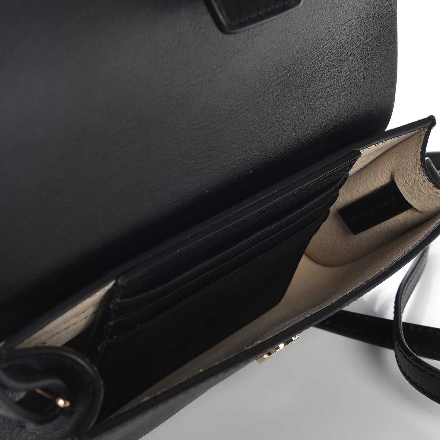 Chloe Suede Calfskin Faye Wallet On Strap Black 5 of 7