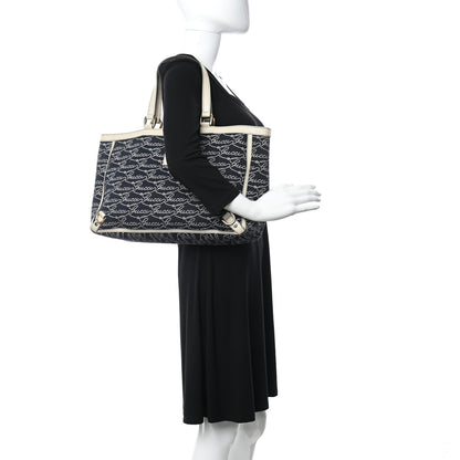 Gucci Canvas Print Large Abbey Tote Navy Off White 3 of 5