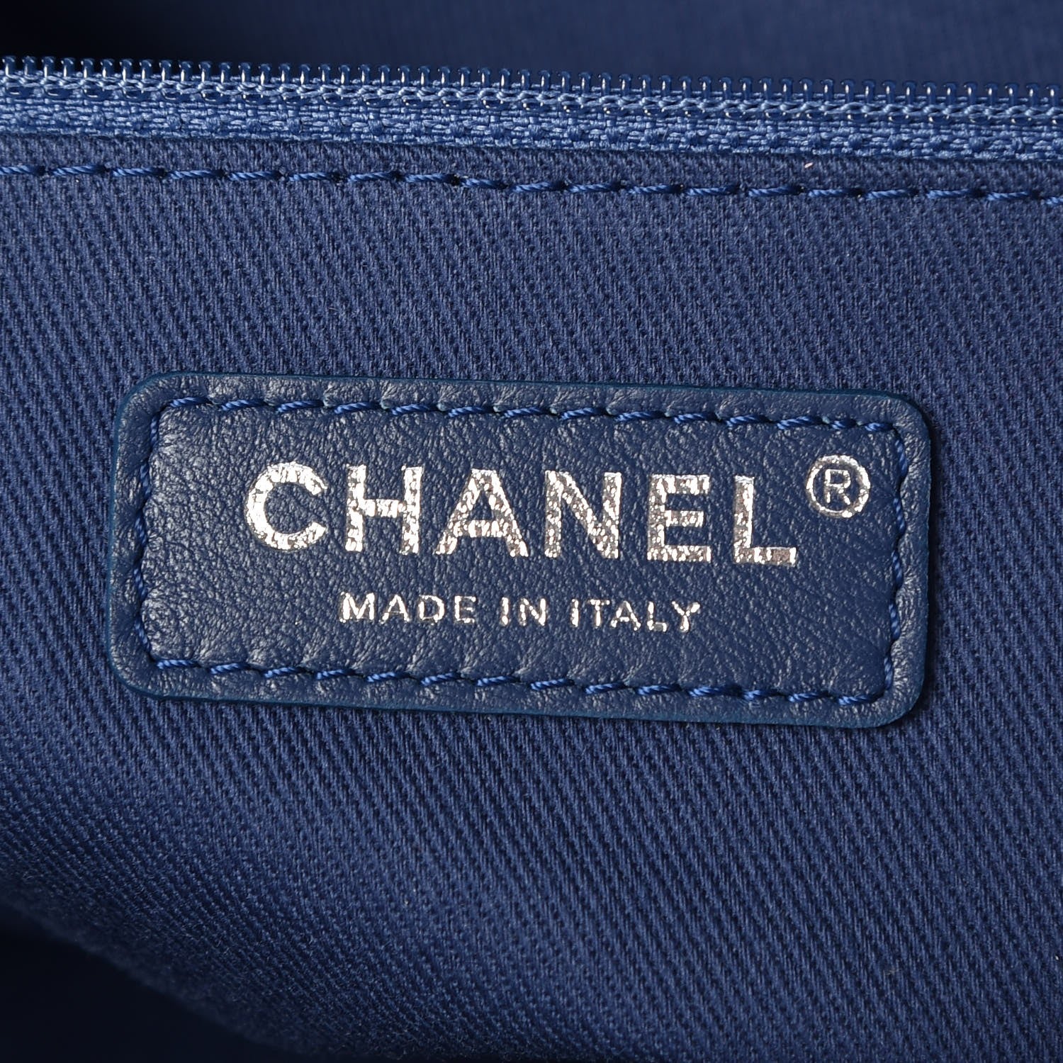 Chanel Woven Straw Raffia Large Deauville Tote Dark Blue 6 of 8