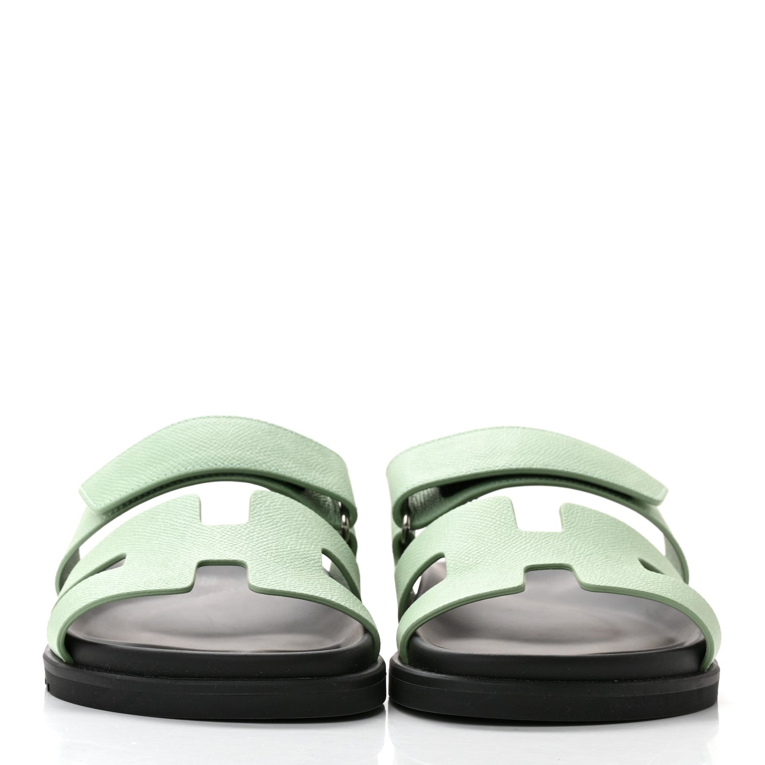 Hermes Epsom Womens Chypre Sandals 38 Vert Jade 2 of 9
