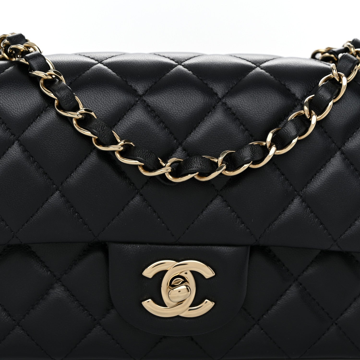Chanel Lambskin Quilted Mini Rectangular Flap Black 8 of 11