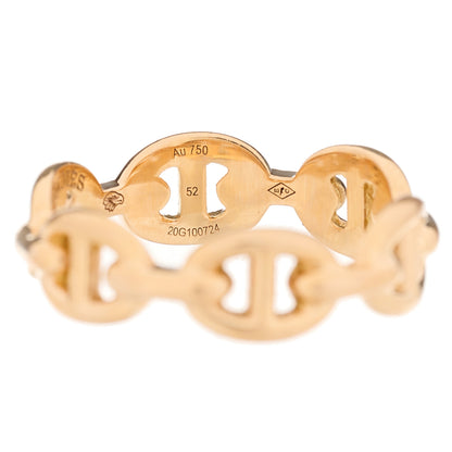 Hermes 18K Rose Gold PM Chaine D'Ancre Enchainee Ring 52 6 4 of 6