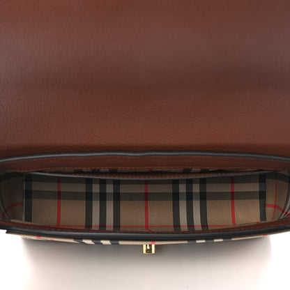 Burberry Calfskin Vintage Check Note Crossbody Bag Tan 5 of 8