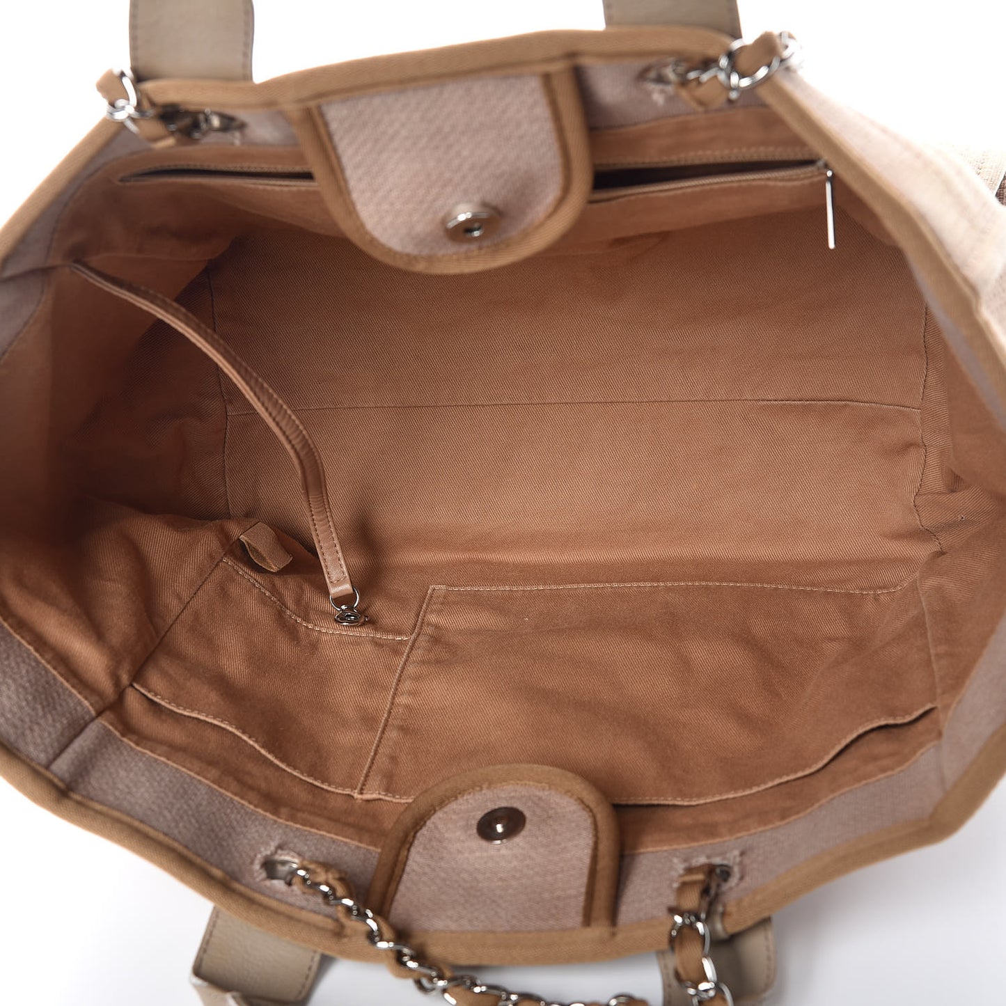 Canvas Large Deauville Tote Beige