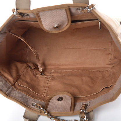 Chanel Canvas Large Deauville Tote Beige 6 of 15