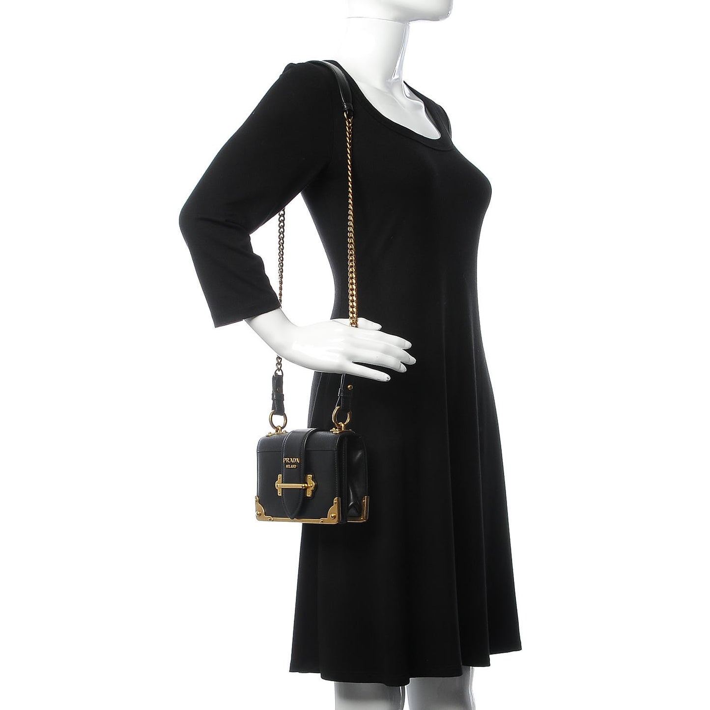 City Calf Saffiano Cahier Bag Black