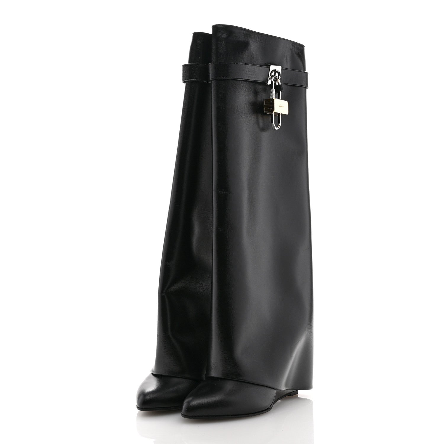 Givenchy Calfskin Shark Lock Pant Boots 38 Black 4 of 11