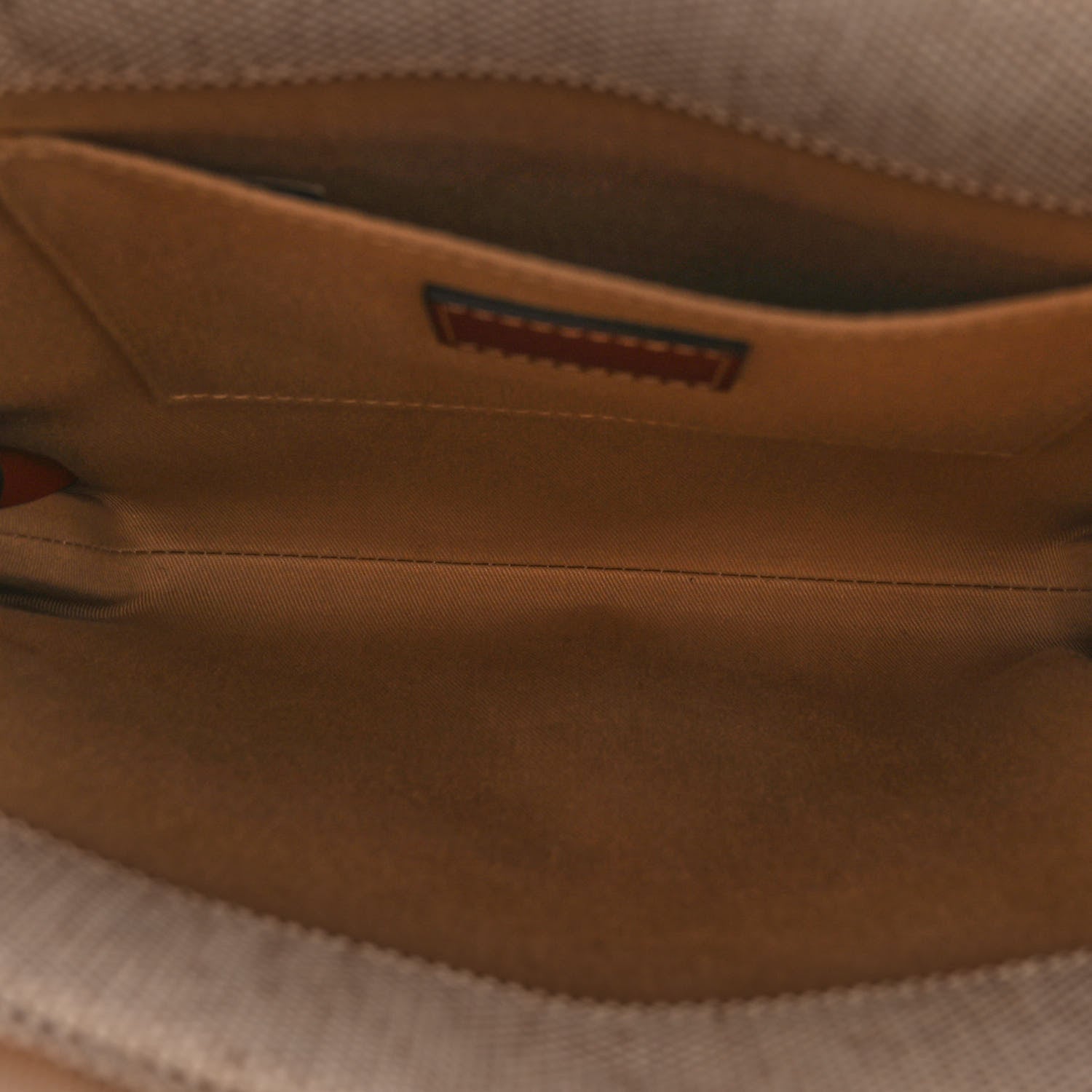 Chloe Cotton Calfskin Small Woody Ribbon Tote White Brown 5 of 12