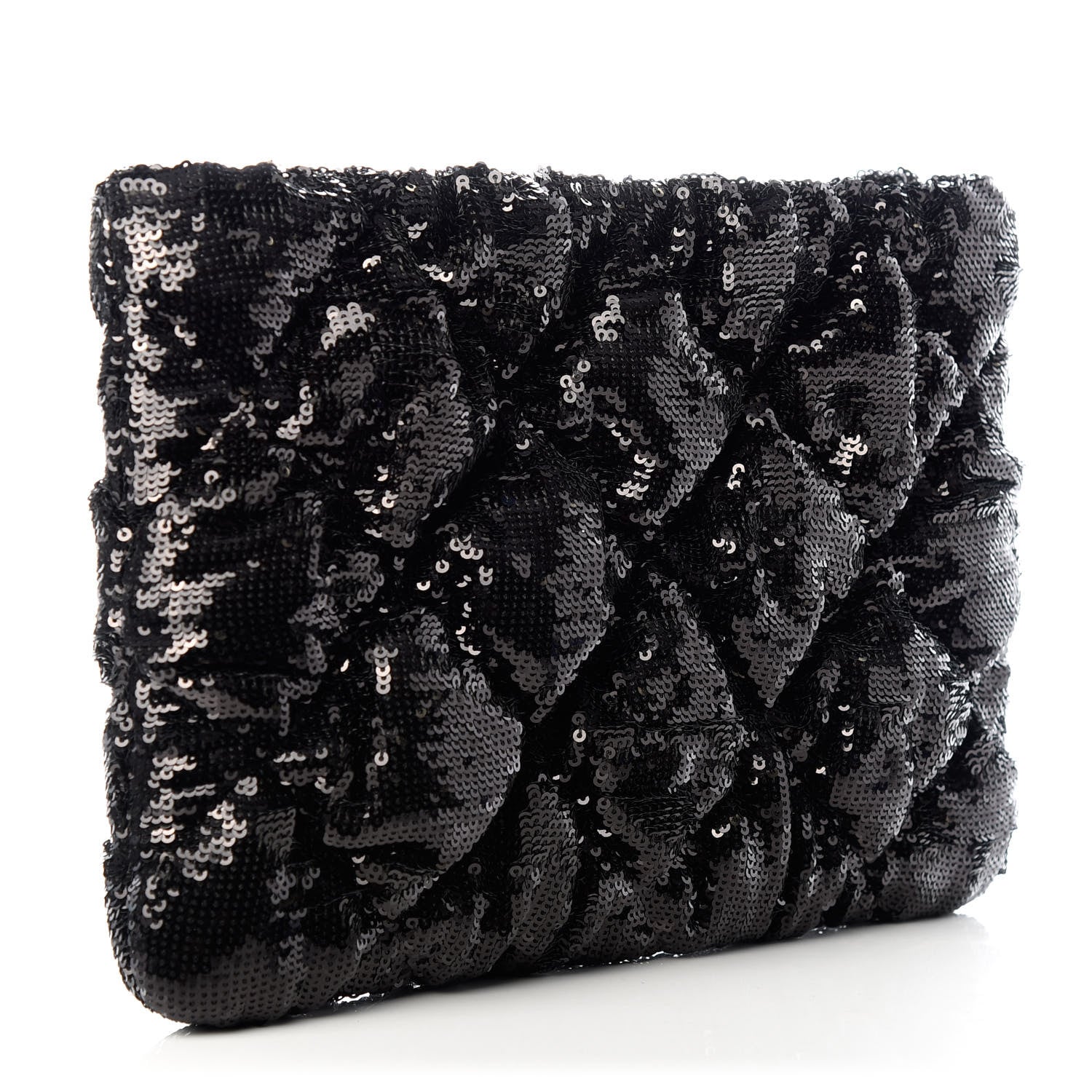 Chanel Sequins Quilted Large Chanel 19 Pouch Black 3 of 7