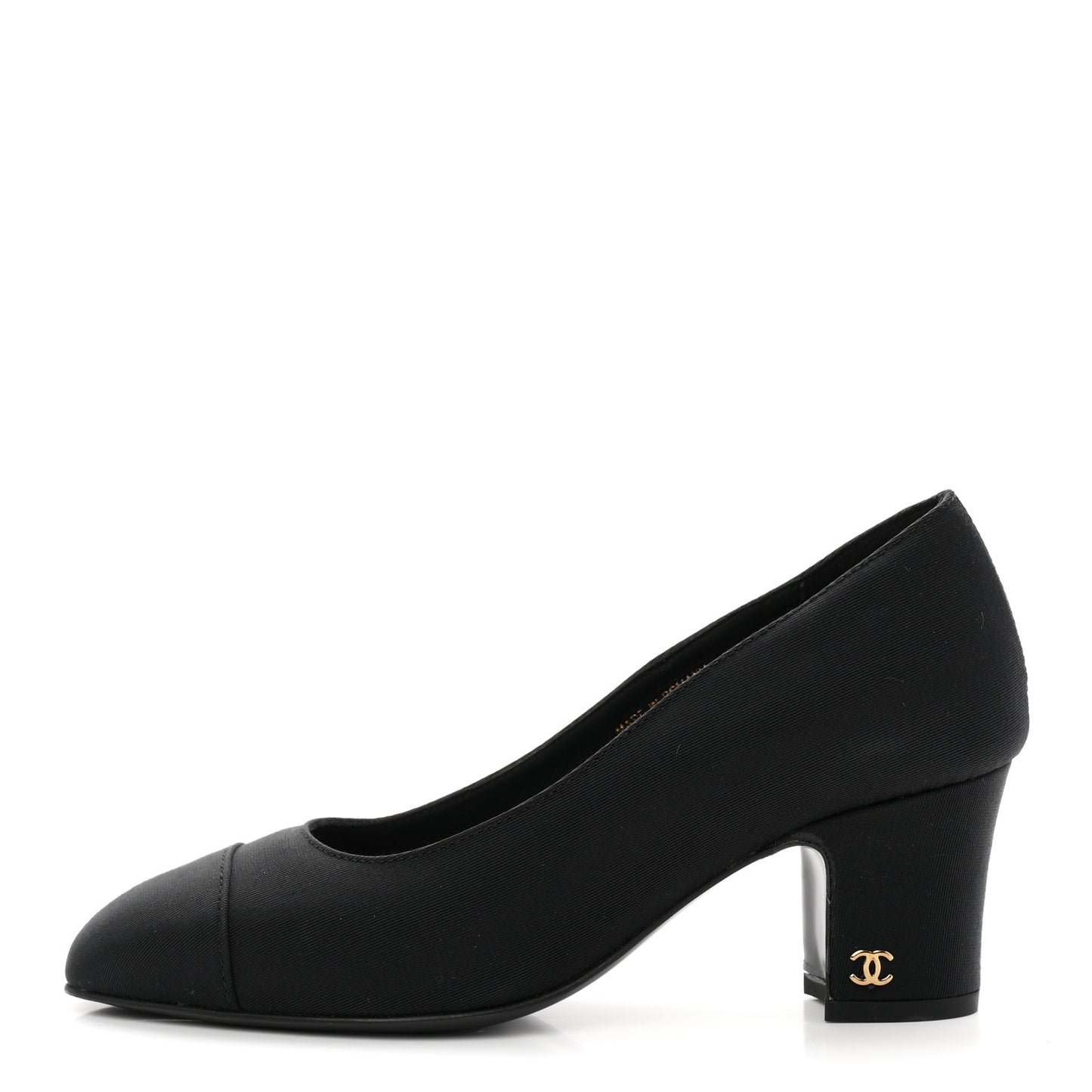 Grosgrain Cap Toe Uniform Pumps 35 Black