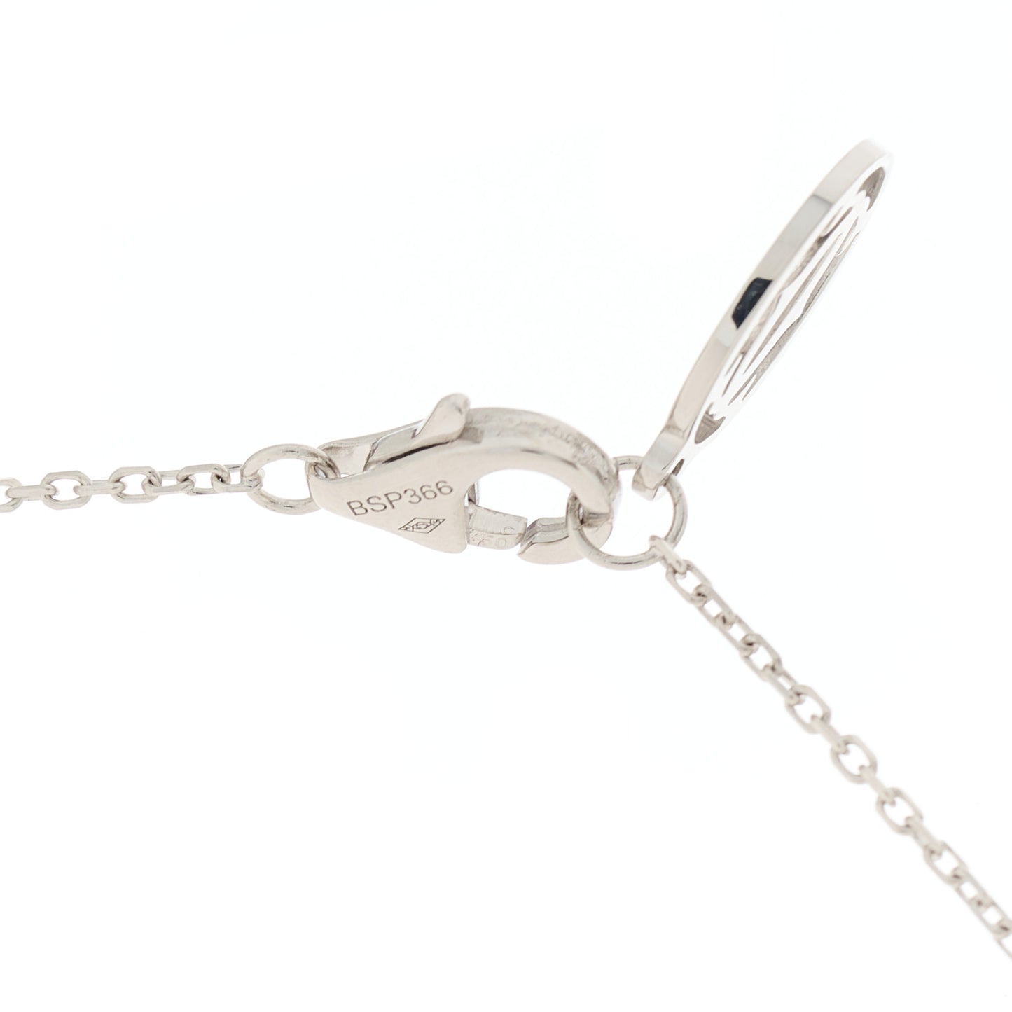 18K White Gold Diamond .31ct 1895 Solitaire Pendant Necklace