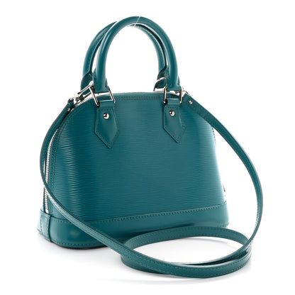 Louis Vuitton Epi Alma BB Cyan 3 of 11