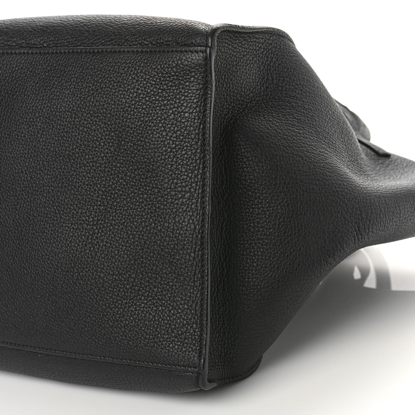 Supple Grained Calfskin Small Big Bag Black