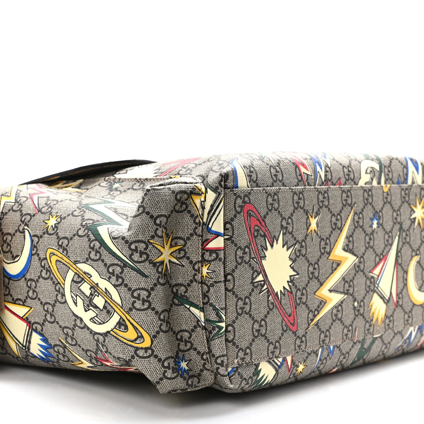 GG Supreme Monogram Space Diaper Bag Red