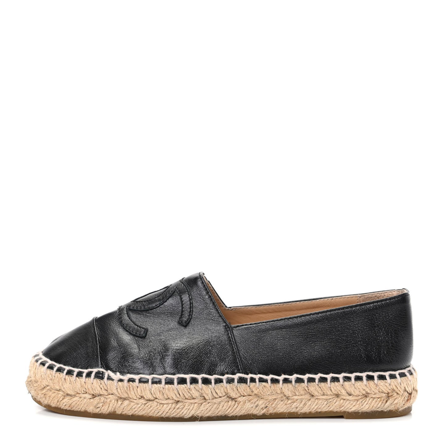 Lambskin CC Espadrilles 35 Black