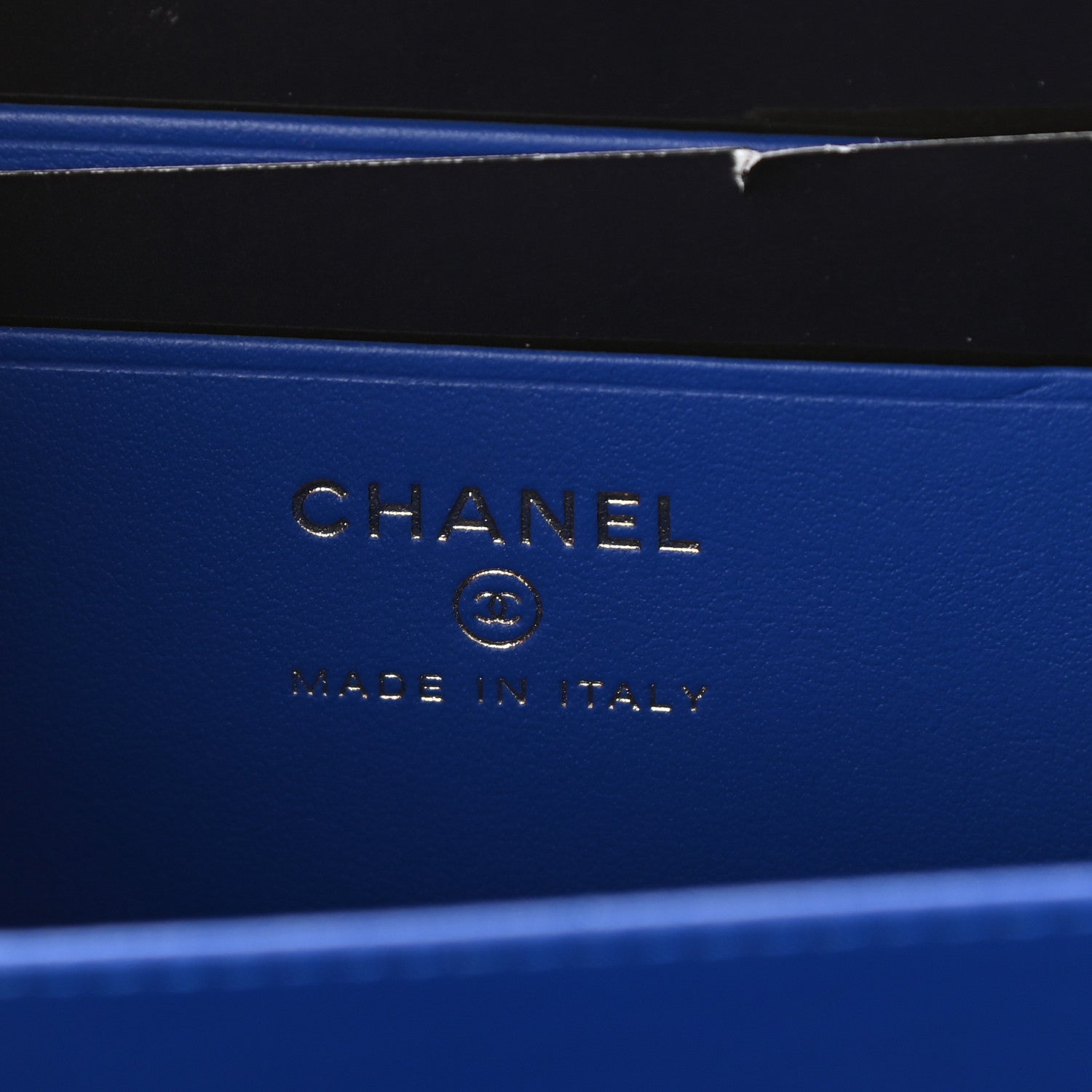 Chanel Caviar Quilted Filigree Vanity Clutch With Chain Blue White Red 6 of 9