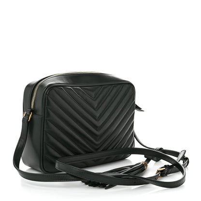 Saint Laurent Calfskin Matelasse Monogram Lou Camera Bag Vert Fonce 3 of 10