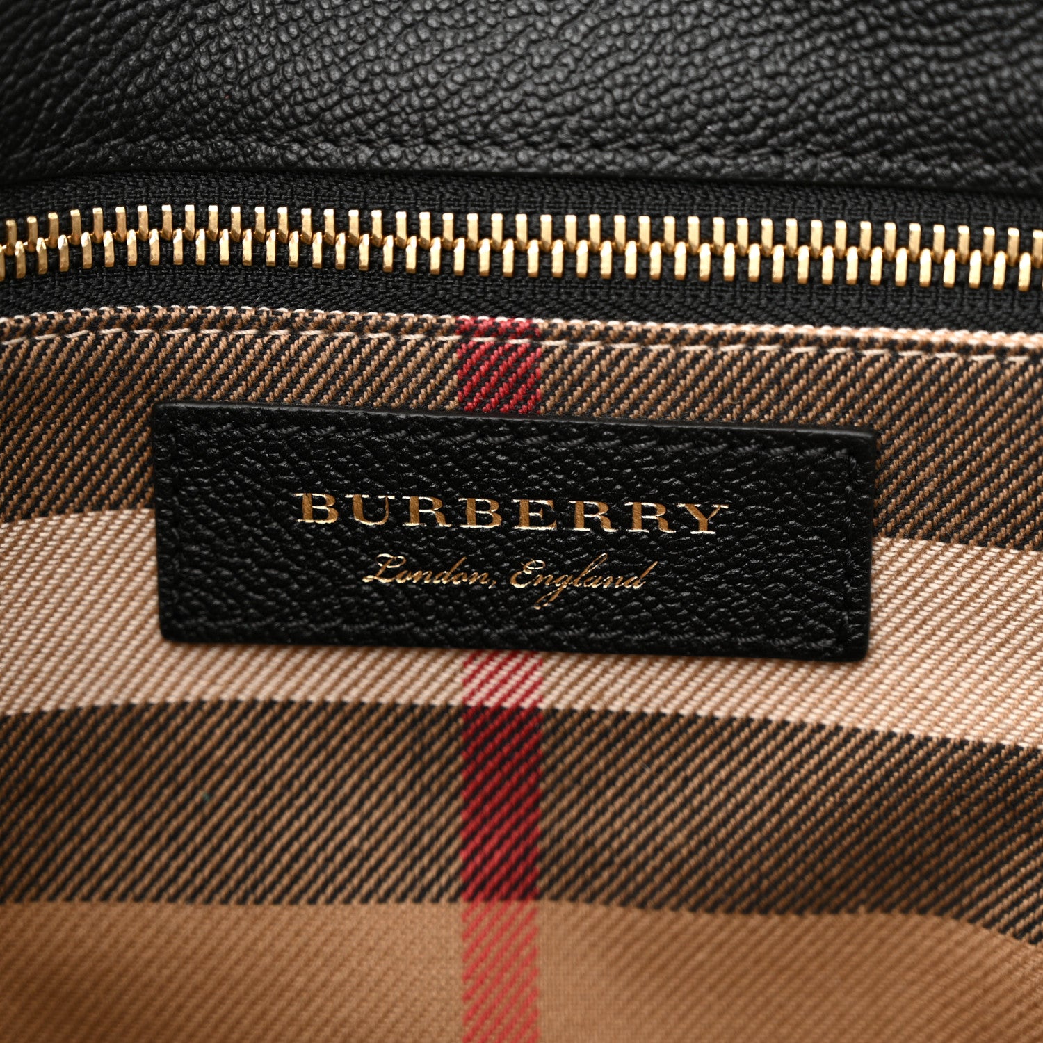 Burberry Soft Grain Calfskin Medium Buckle Tote Black 6 of 12