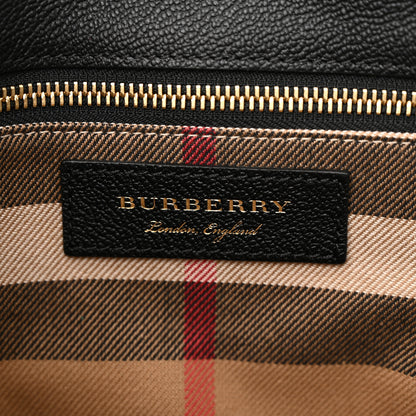Burberry Soft Grain Calfskin Medium Buckle Tote Black 6 of 12