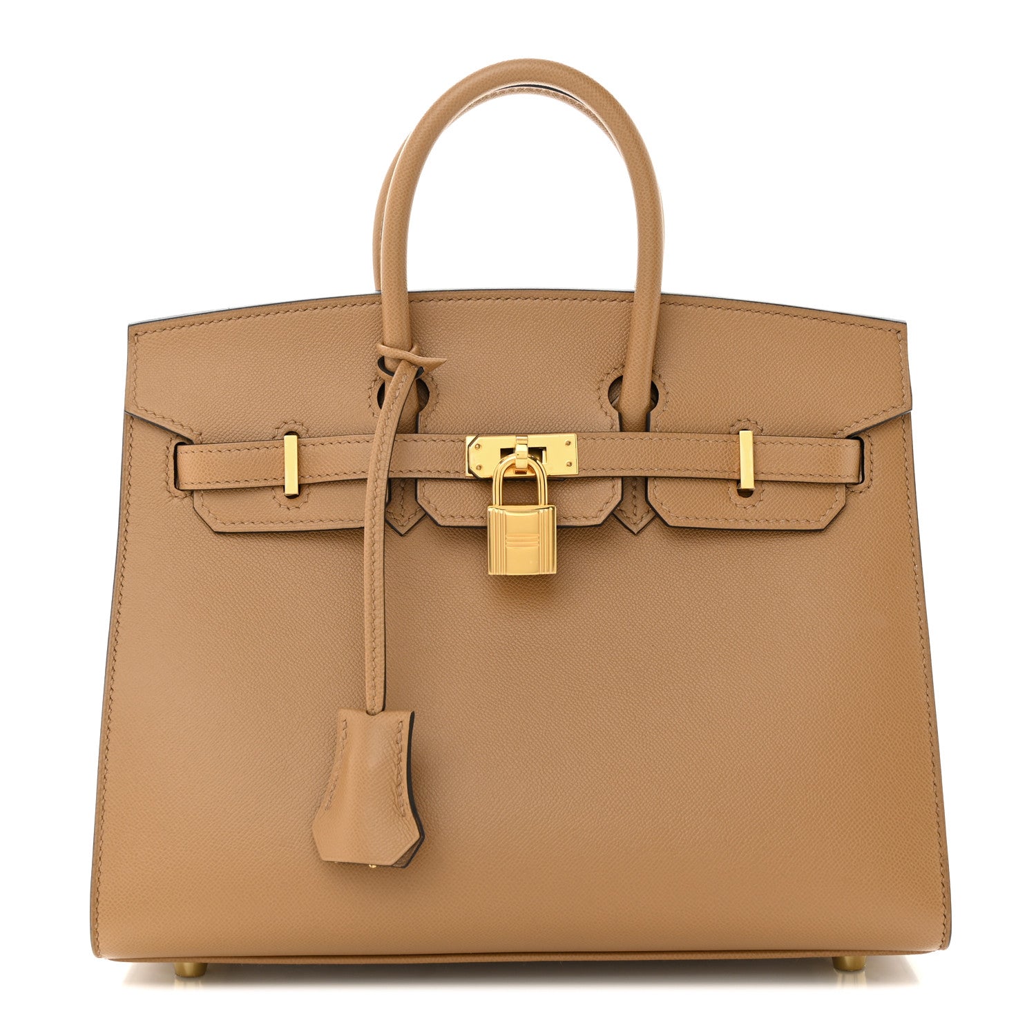 Hermes Madame Calfskin Birkin Sellier 25 Chai 1 of 11