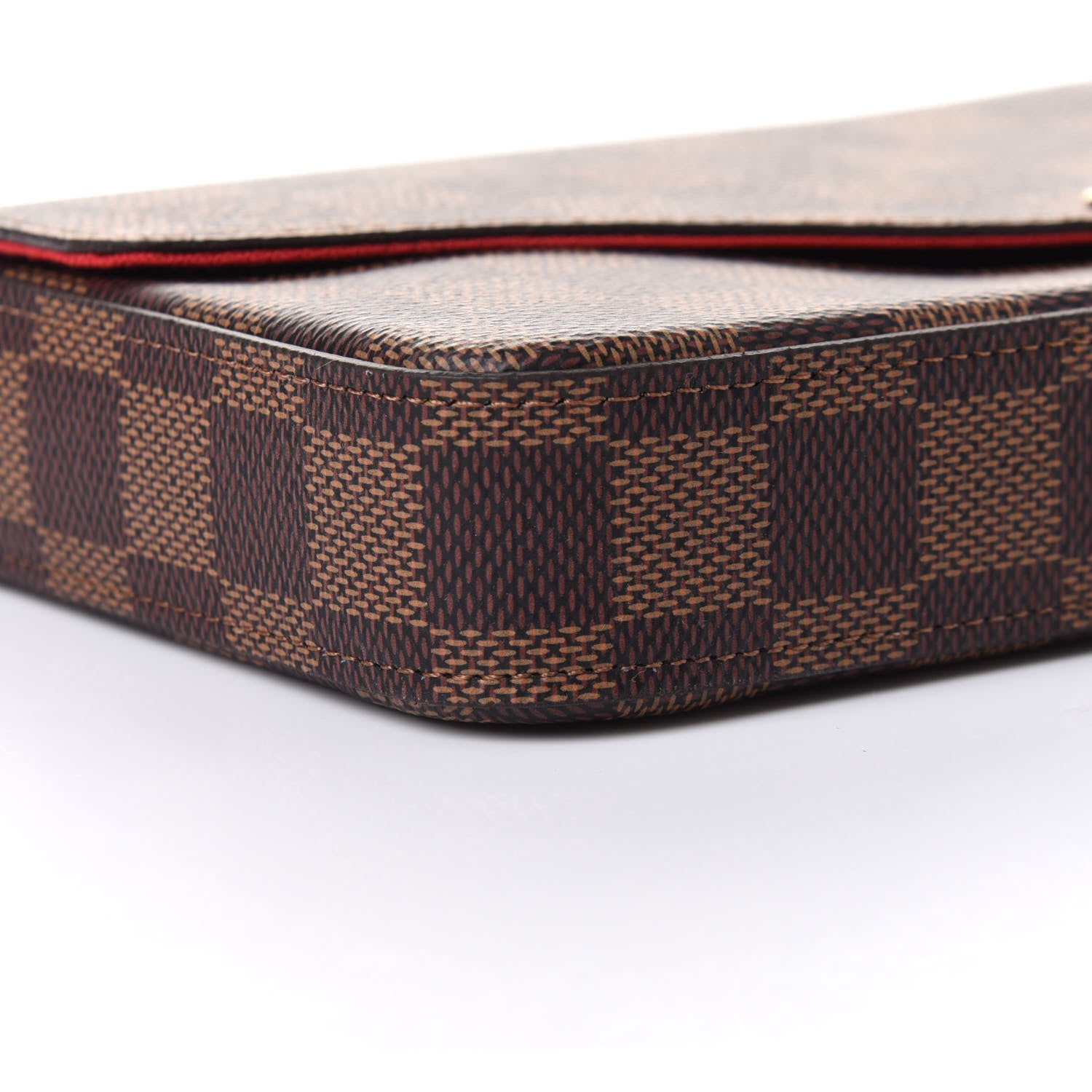 Louis Vuitton Damier Ebene Pochette Felicie Chain Wallet 8 of 10