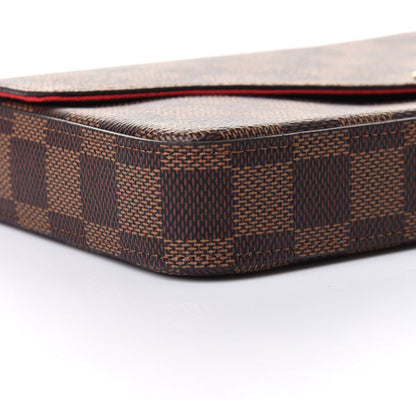 Louis Vuitton Damier Ebene Pochette Felicie Chain Wallet 8 of 10