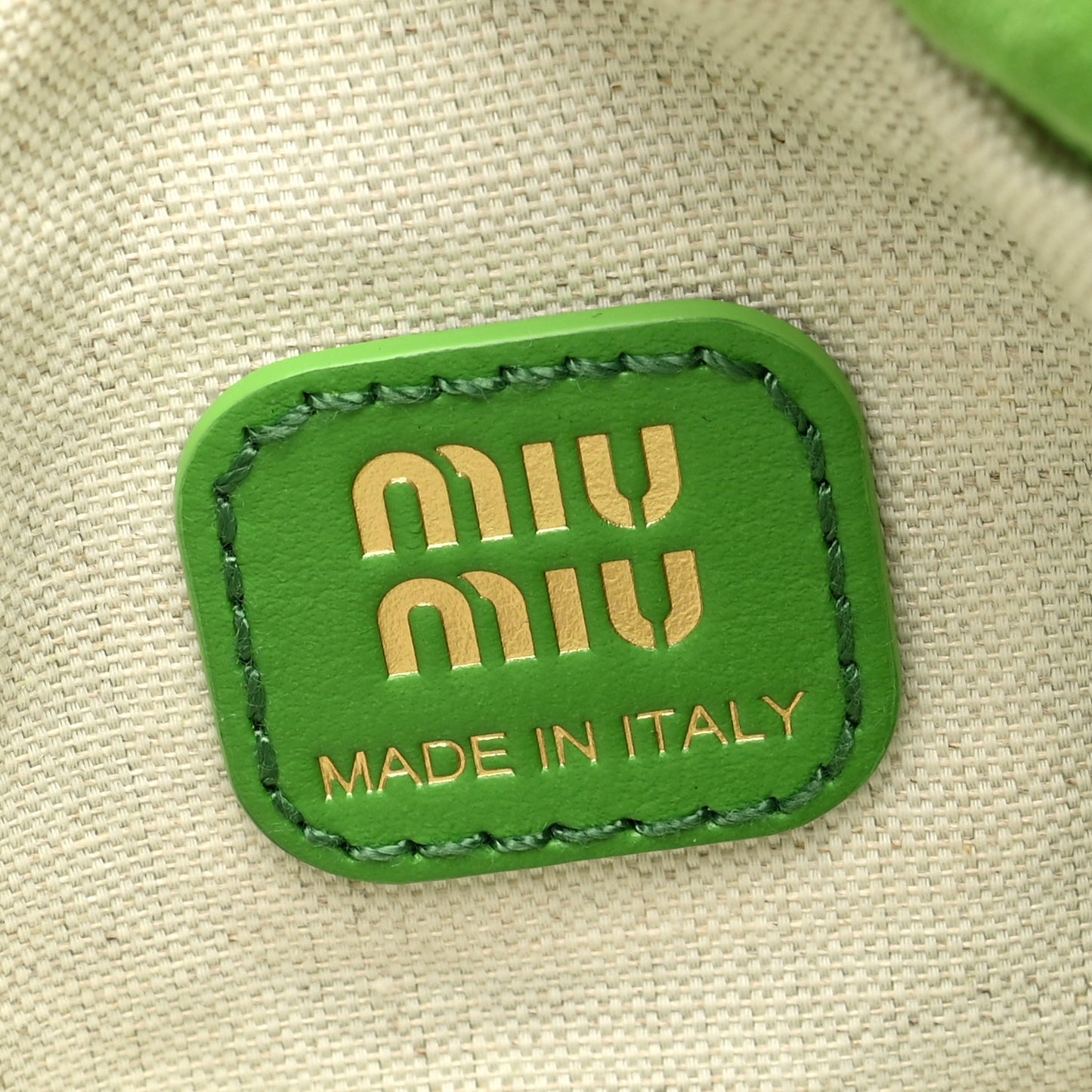 Suede Drawstring Pouch Apple Green